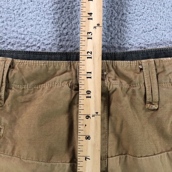 Prps Shorts Mens 32 khaki Cargo Military Paratrooper Ripstop Y2K Pockets Zip - Picture 12 of 14